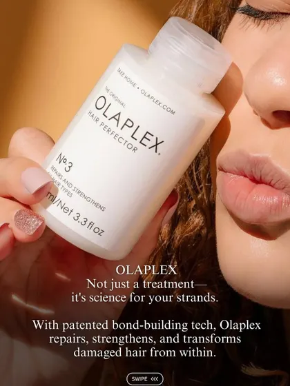 Olaplex is more than a conditioner, it's a scientific solution for damaged hair. Its patented bond-building technology transforms strands from the inside out, which is why we trust it for our clients.