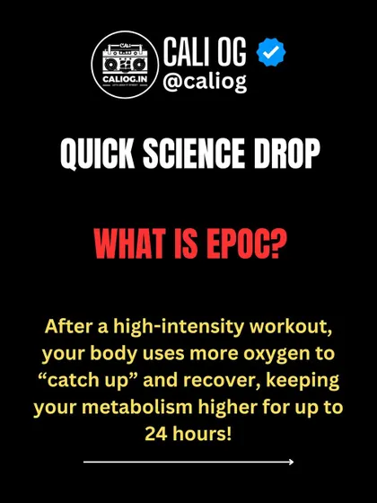 So what is EPOC? After a high-intensity workout, your body uses more oxygen to recover, keeping your metabolism higher for up to 24 hours.