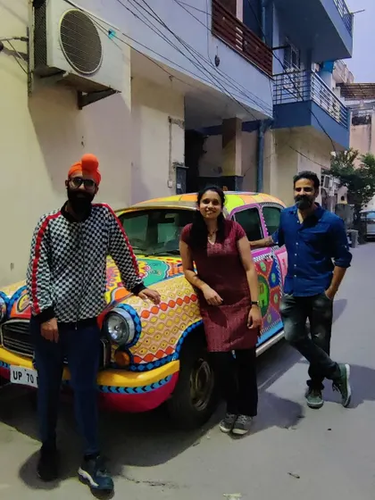 Another shot of the team with the finished car at night. This project was a labor of love, involving many long hours.