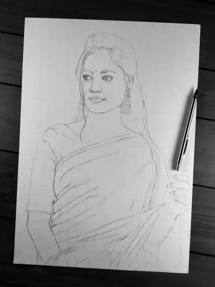 A clean outline of another commission, ready for shading.