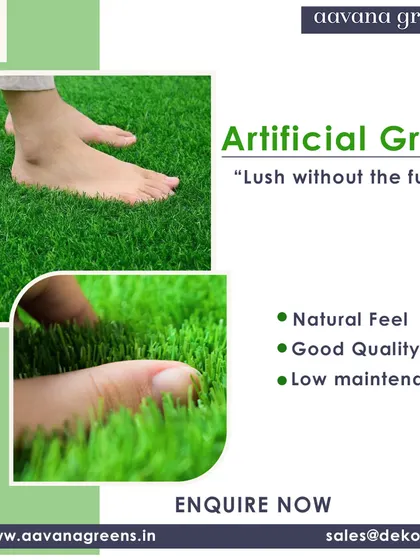 Lush without the fuss. Our artificial grass has a natural feel and is made from high-quality materials, ensuring a beautiful, low-maintenance lawn that you can enjoy barefoot.