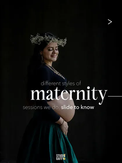The cover image for our maternity style guide, featuring a beautiful portrait with a floral crown.