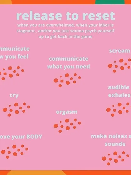 The intense emotions of labor can sometimes carry over into the postpartum period. Learning to 'release to reset' through crying, movement, or simply communicating your needs is a vital skill for managing stress and preventing emotional overwhelm as a new parent.