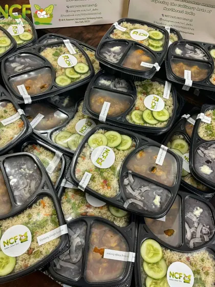 My combo meals sealed and labeled with the NCF sticker. I ensure every package is secure and hygienic for delivery to your event.