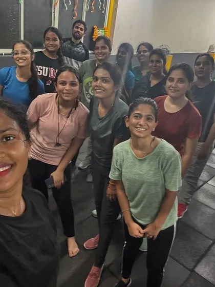 Another post-Zumba selfie with the crew. Sweaty smiles are the best smiles.