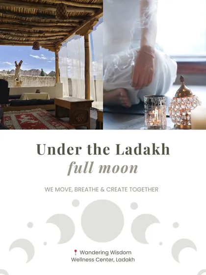 Imagine practicing under the vast Ladakh sky, guided by the light of the full moon. My retreats and special sessions are held in sacred, powerful places to deepen our connection to nature and ourselves.