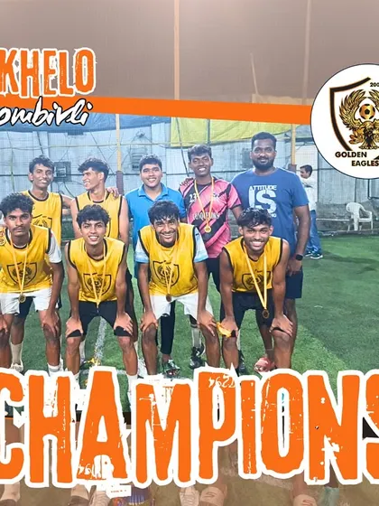 Our Under 19 boys celebrating their championship trophy win in Dombivli. We focus on developing senior players for high-level competitive football, and their success speaks for itself.