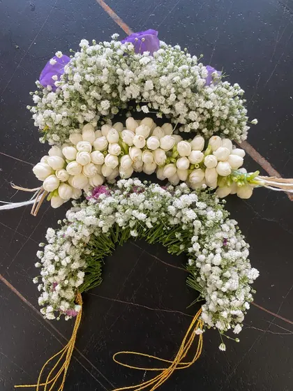 Beautifully crafted floral hair accessories made by our students.