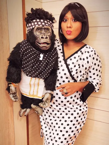 A dot is not always a full stop, it could also be a whole new pattern. Here, Nikki and I are twinning in polka dots, ready for a fun photoshoot.
