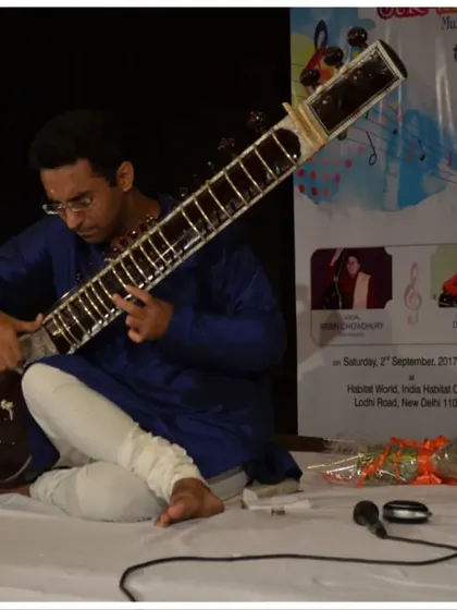 Another angle of my performance, showing the concentration required for a classical recital.