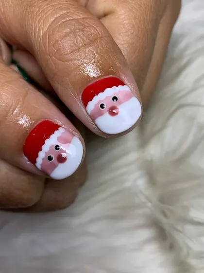 How cute is this tiny hand-painted Santa Claus? The details are what make a set special.