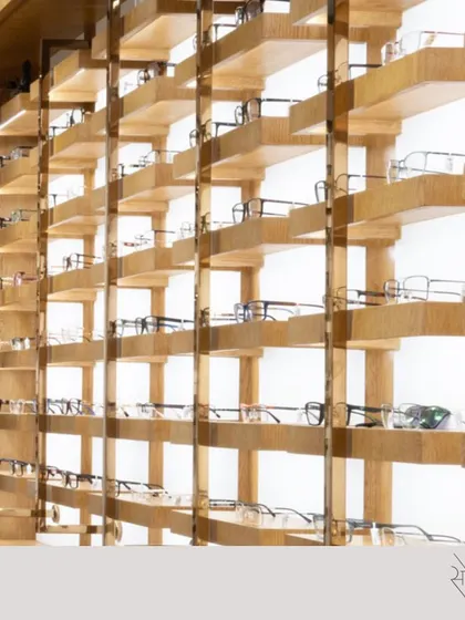 Another view of the extensive display shelving, designed to hold a large inventory while maintaining a clean and organized look.