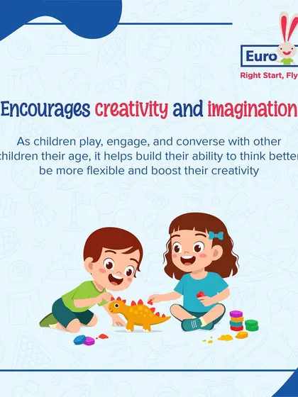 Play encourages creativity and imagination. When children engage with their peers, they learn to think flexibly, solve problems together, and boost their creative thinking.