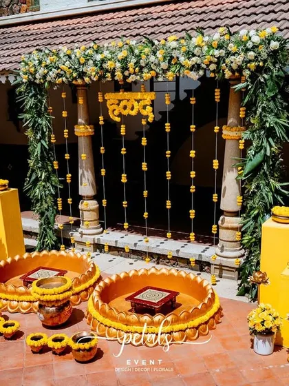 A duplicate image of the Haldi decor at Angana, emphasizing the beauty and cultural richness of the design.