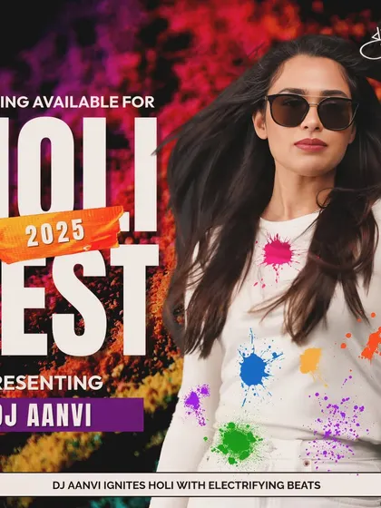 Let's make Holi 2025 the most colorful and energetic celebration yet. I'm available for Holi festival bookings, ready to ignite your party with electrifying beats.
