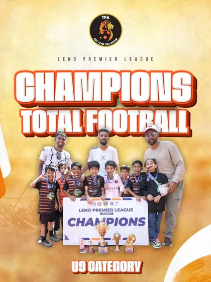 Our mighty U9 team crowned champions of the Leno Premier League Season 4. Their passion and hard work paid off.