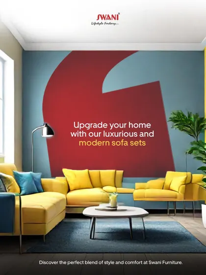 This bright yellow sofa set, including a sectional and a matching armchair, is designed to bring energy and modern style into your home. The clean silhouettes and bold color make a confident design statement.