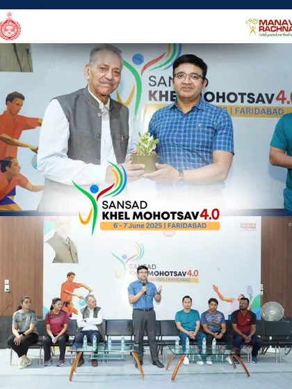 The opening of the Sansad Khel Mahotsav badminton event. We provide our infrastructure and management expertise to ensure the success of important government-led sporting festivals.