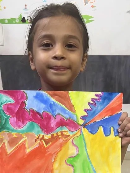 A duplicate of ID 79, this student's work is a fantastic example of the complex and beautiful patterns that can emerge from simple prompts.