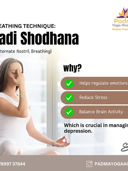 Nadi Shodhana, another form of alternate nostril breathing, is crucial for managing emotional states. It helps to regulate emotions, reduce stress, and balance brain activity, which is especially helpful for those experiencing anxiety or depression.