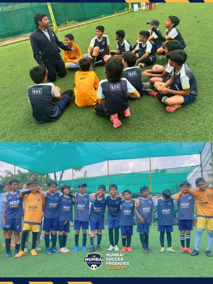Our U11 squad celebrates their championship win in the Junior Premier League, enjoying every moment.