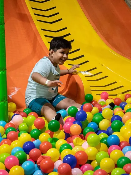 There's nothing like the pure joy of diving into a colorful ball pit. Our multi-level soft play area is packed with fun activities like slides, trampolines, and tunnels for hours of safe play.
