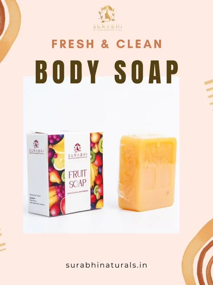 Lather up with our fresh and clean Fruit Soap. It's a simple, natural body soap that provides a burst of fruity freshness and gentle nourishment for your skin.