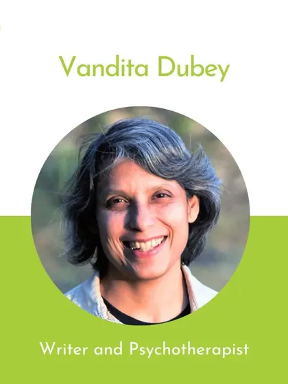 Meet our co-founder, Vandita Dubey. A writer and psychotherapist, she draws on her professional expertise and personal journey of moving to the Himalayas to guide participants toward finding more freedom and happiness in their lives.