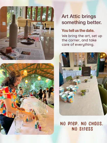Planning a party can be stressful, but it doesn't have to be. You just tell me the date, and I bring the art, set up the creative corner, and manage the entire activity. No prep, no chaos, no stress for you.
