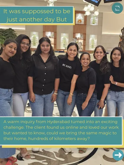 What started as a simple inquiry from Hyderabad turned into an exciting challenge to bring our magic to a home hundreds of kilometers away.