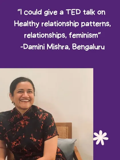 Our Bengaluru host for "Sisters in Stories" is passionate about healthy relationships and feminism, topics we often explore in our sessions.
