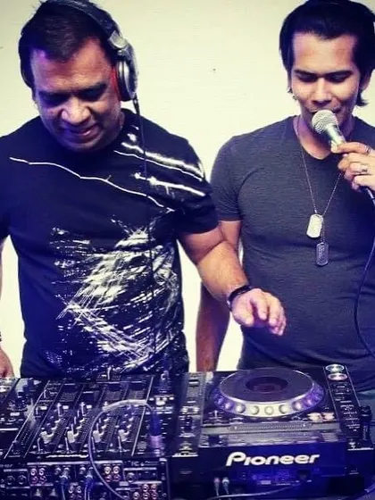On the decks with Rohit Barker, my partner on the Hotmix radio show. We bring that same energy to our live gigs.