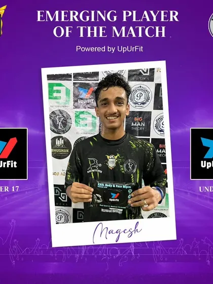 Nagesh, an Emerging Player from our U-17 squad, recognized for his performance.