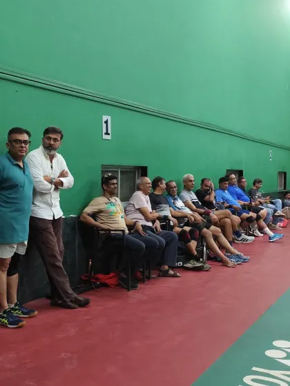 A candid shot of the audience during our inter-gymkhana friendly matches, showcasing the supportive atmosphere.