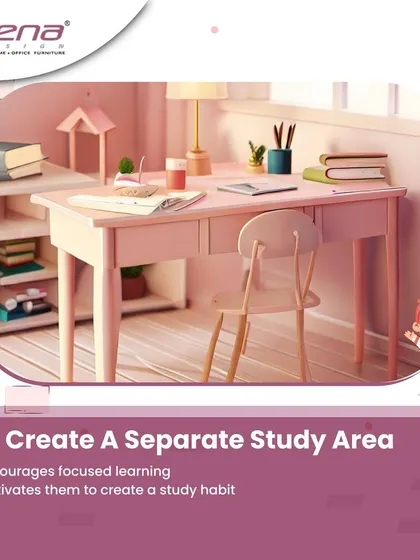 Tip for a kid's room: Do create a separate study area. A dedicated desk encourages focused learning and helps build a good study habit from a young age.