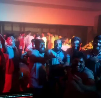 My view from the console, watching the crowd enjoy the music.