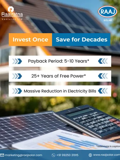 An investment in solar pays for itself in 5-10 years, followed by over 25 years of free power. This graphic breaks down the return on investment, showing the massive reduction in electricity bills over the long term.
