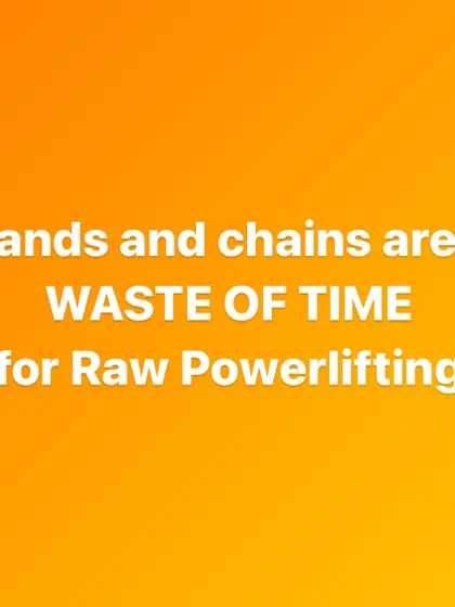 Why I believe bands and chains are a waste of time for raw powerlifting. Raw lifting is about mastering your body's mechanics without external variables. My philosophy is to focus on the unadulterated connection between the lifter and the bar.