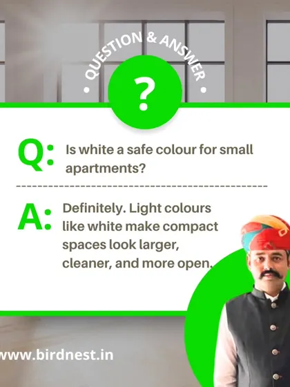 Q&A: Is white a safe color for small apartments? Absolutely. We explain how light colors like white can make compact spaces feel larger, cleaner, and more open.