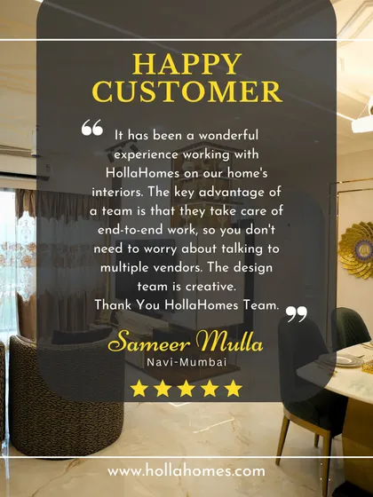Thank you, Mr. Sameer Mulla, for your wonderful review. We pride ourselves on being a creative, end-to-end design team so our clients don't have to worry about managing multiple vendors.