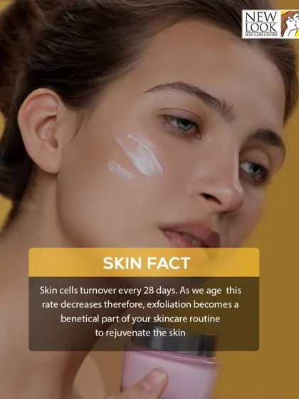 Did you know your skin renews itself every 28 days? This process slows with age, making exfoliation essential for maintaining a fresh and youthful glow. We offer expert exfoliation treatments tailored to your skin's needs.
