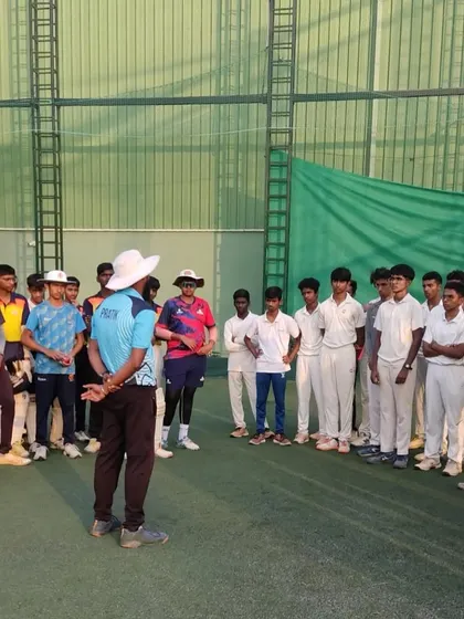 A moment during the U19 selection trials. I look for passion and a willingness to learn, not just raw talent.