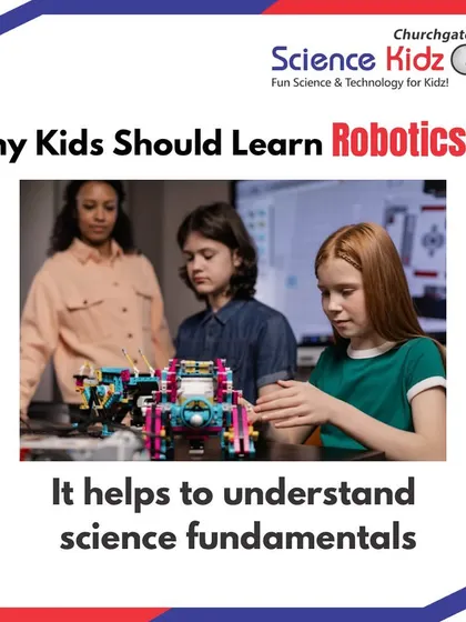 Why should kids learn robotics? It helps to understand science fundamentals. Designing and programming robots requires knowledge of concepts like force, motion, and energy. Students improve their physics, mechanics, and math skills with every project.