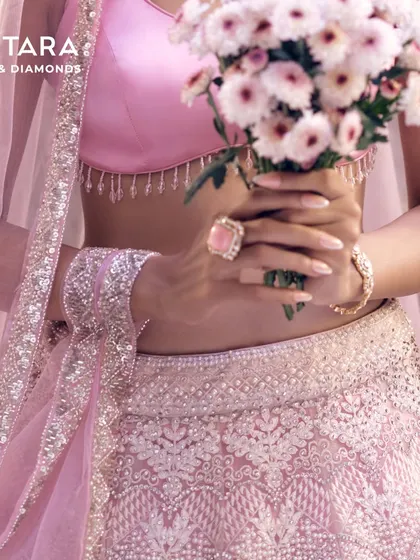 Her essence, her story, her moment. The Pride of the Bride collection, featuring this stunning statement ring and bracelet, is here to capture it all.