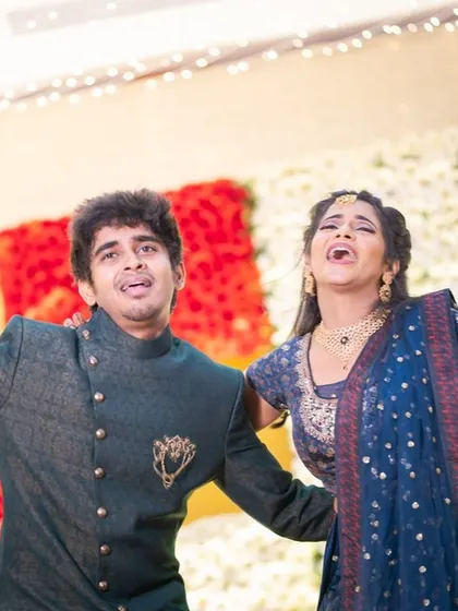 A performance by the bride's twin brother is always a special highlight. Sibling dances are one of my favorite parts of any sangeet.