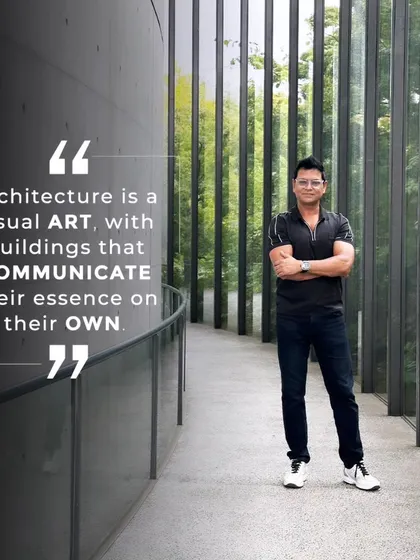 "Architecture is a visual art, with buildings that communicate their essence on their own." I believe that the best buildings don't need an explanation; their forms, materials, and the way they hold light tell their own powerful stories.