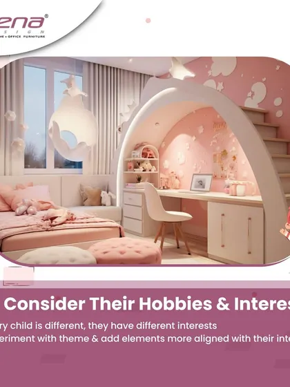 Tip for a kid's room: Do consider their hobbies and interests. We can design themed rooms or add elements that reflect your child's personality.
