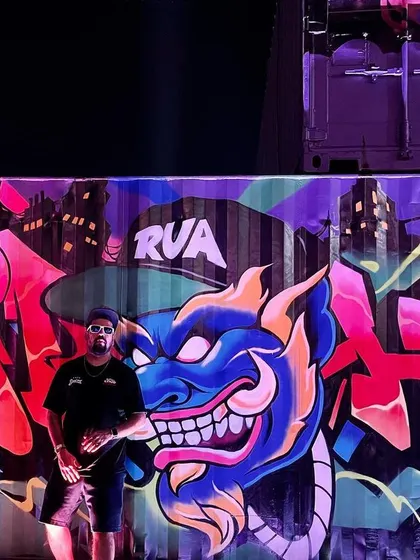A wider shot of the incredible street art that filled the festival grounds.