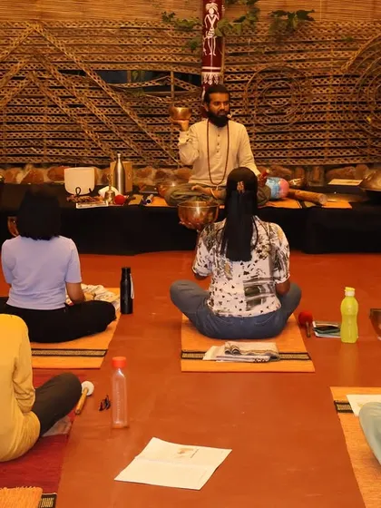 A view of my teacher training class, where every student gets their own set of bowls to practice.
