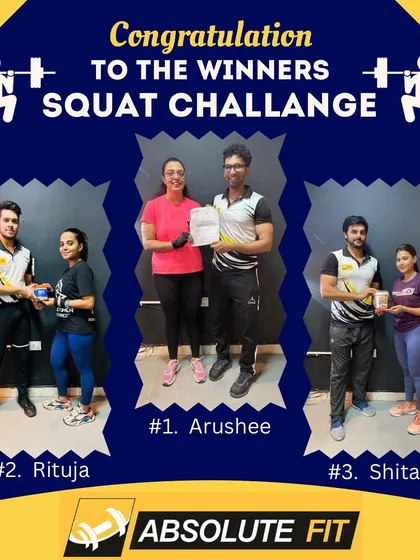 And here are our female champions of the Squat Challenge. Strong is beautiful.